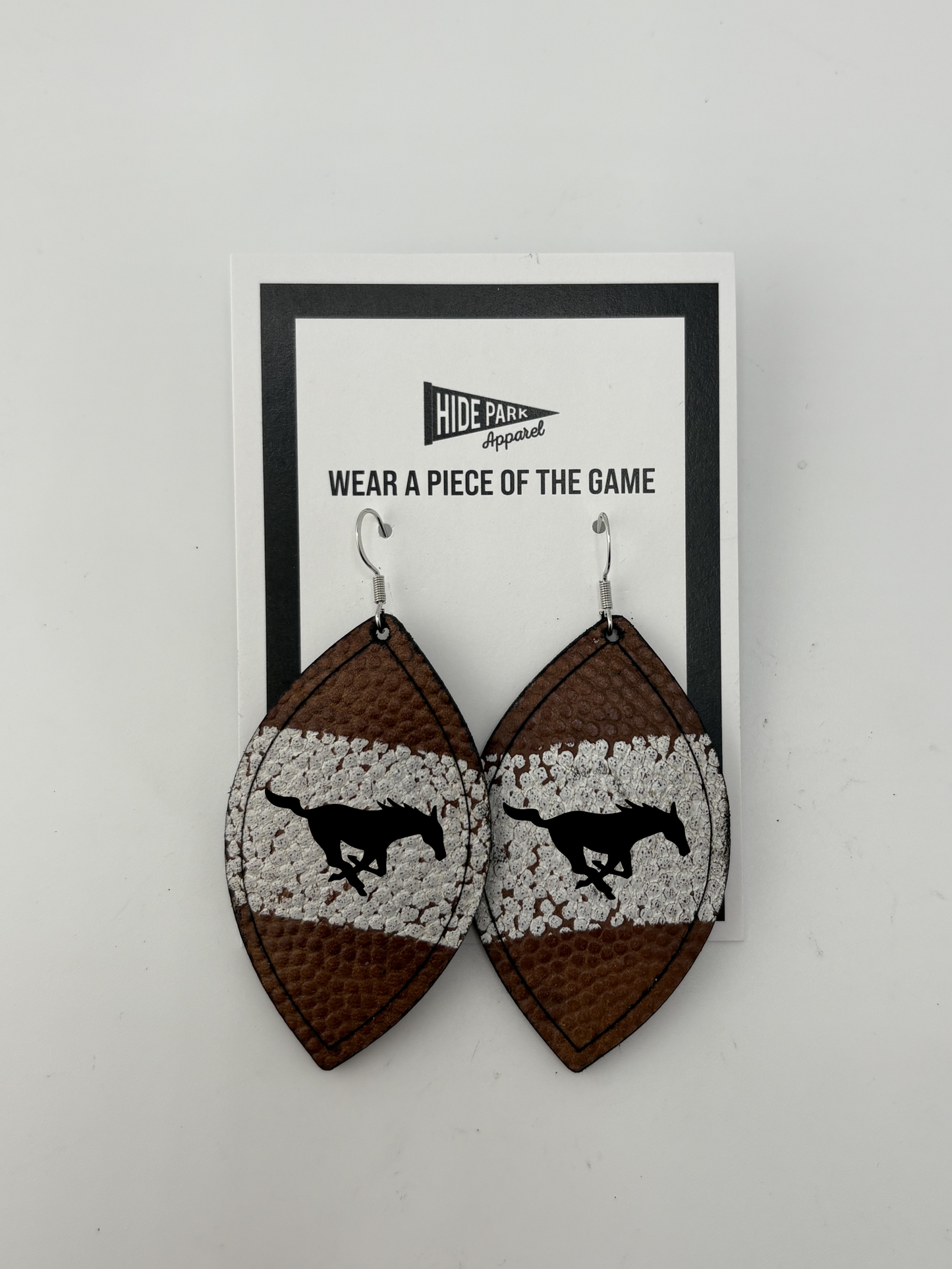 Nixon-Smiley Football Leather Earrings