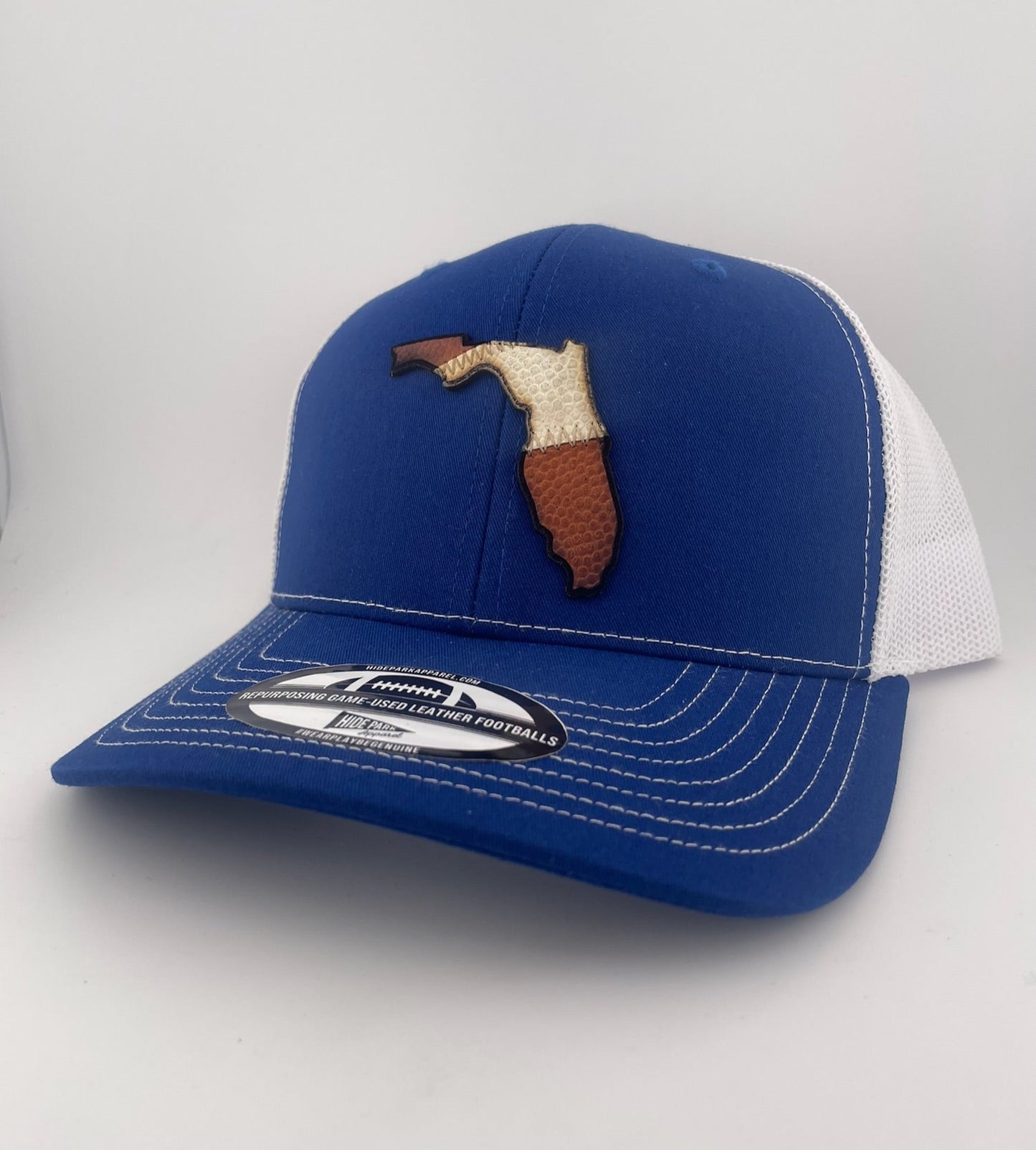 The SunStripe State Football Leather Hat