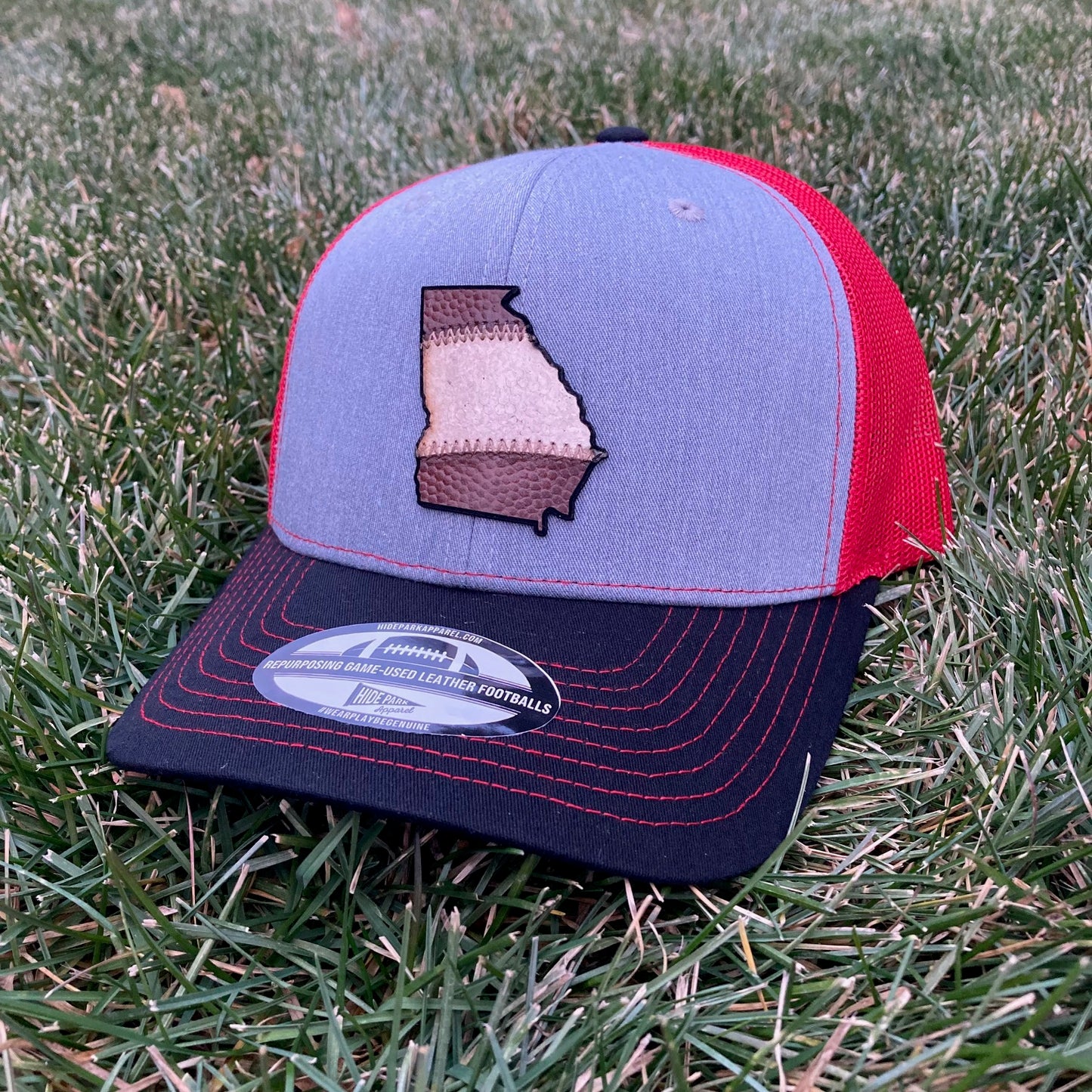 The Georgia Stripe Football Leather Hat