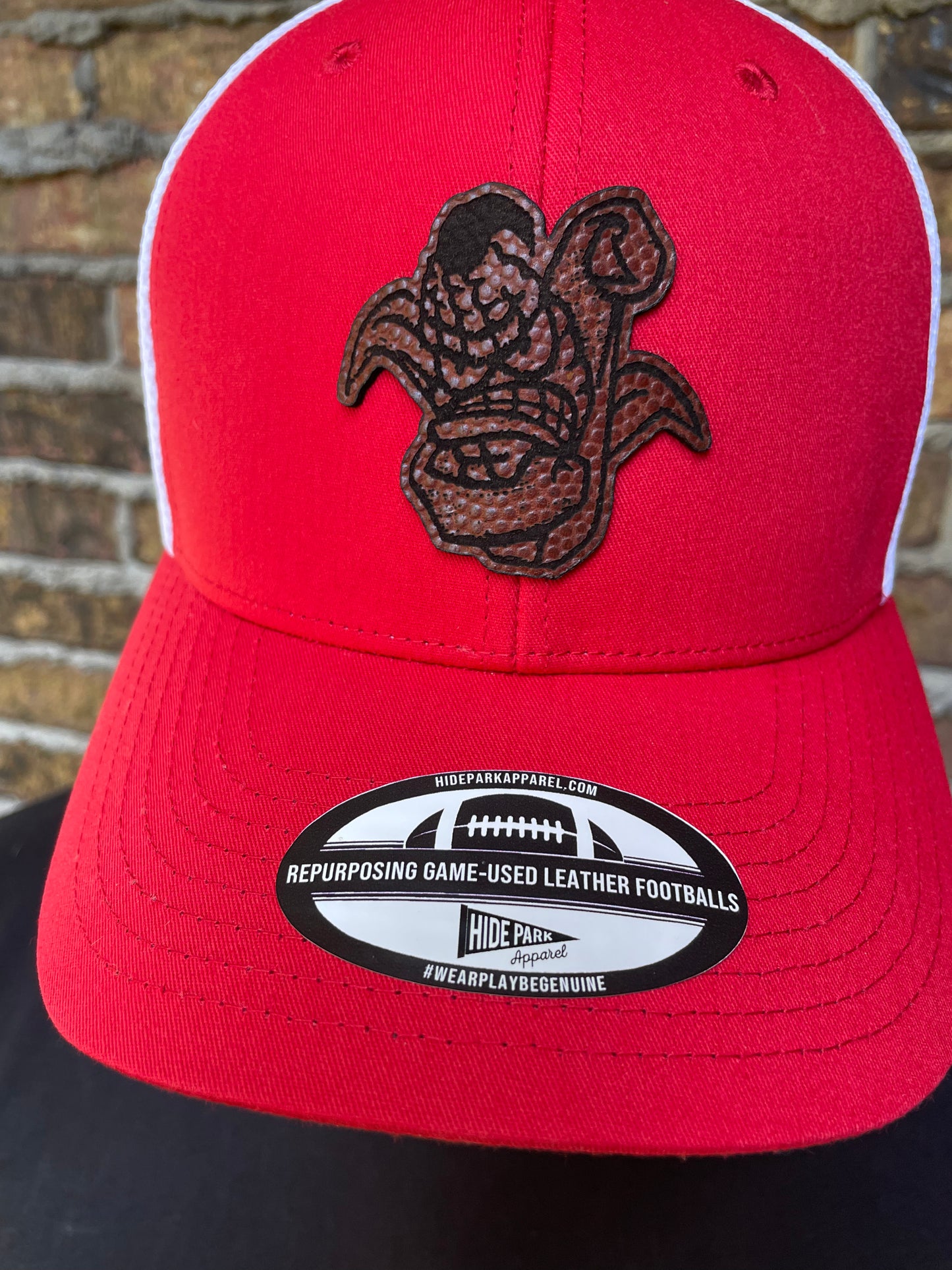 recycle football huskers nebraska cornhusker corn gbr apparel hats custom footballs upcycle repurpose gameday gear