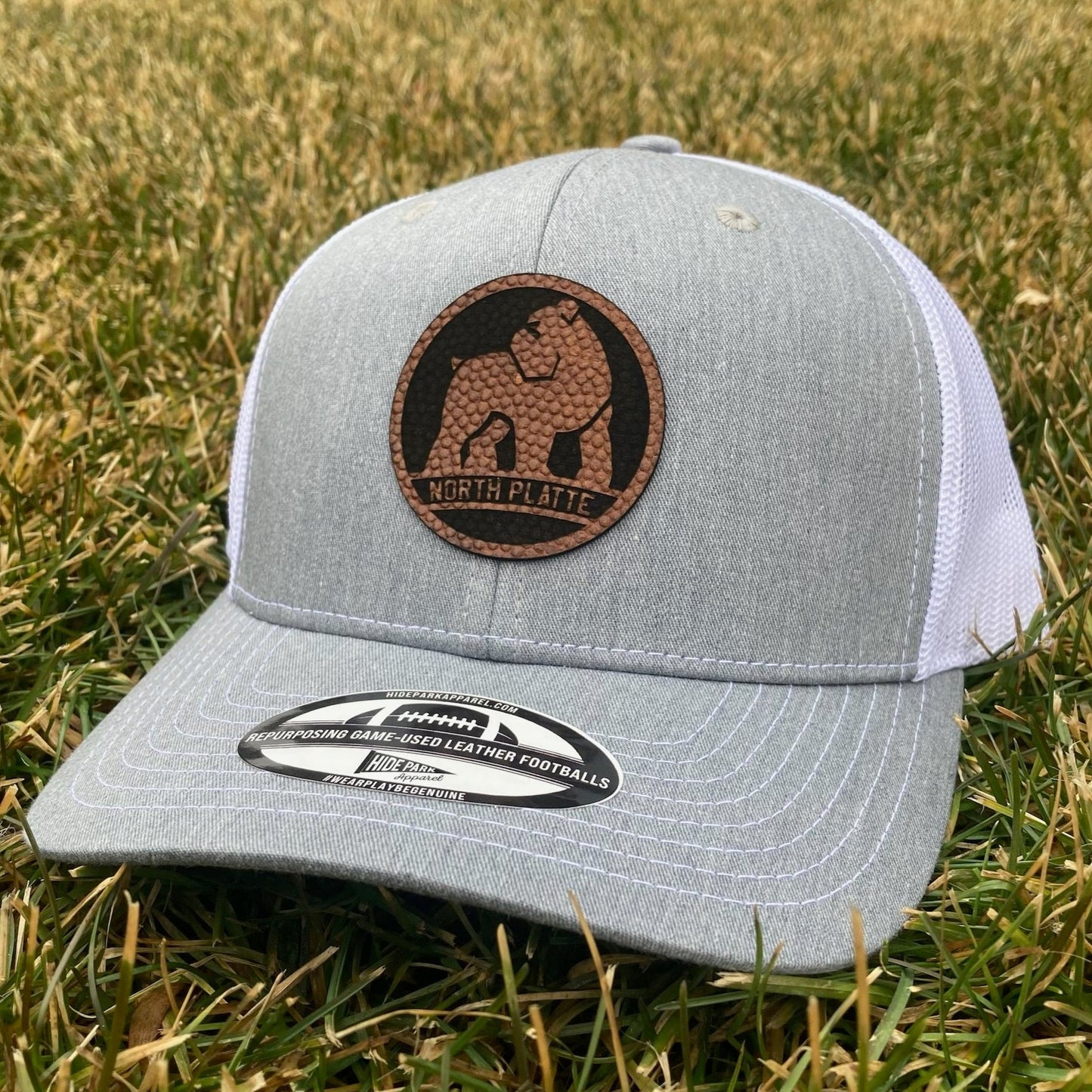 Modern North Platte Bulldog Football Leather Hat