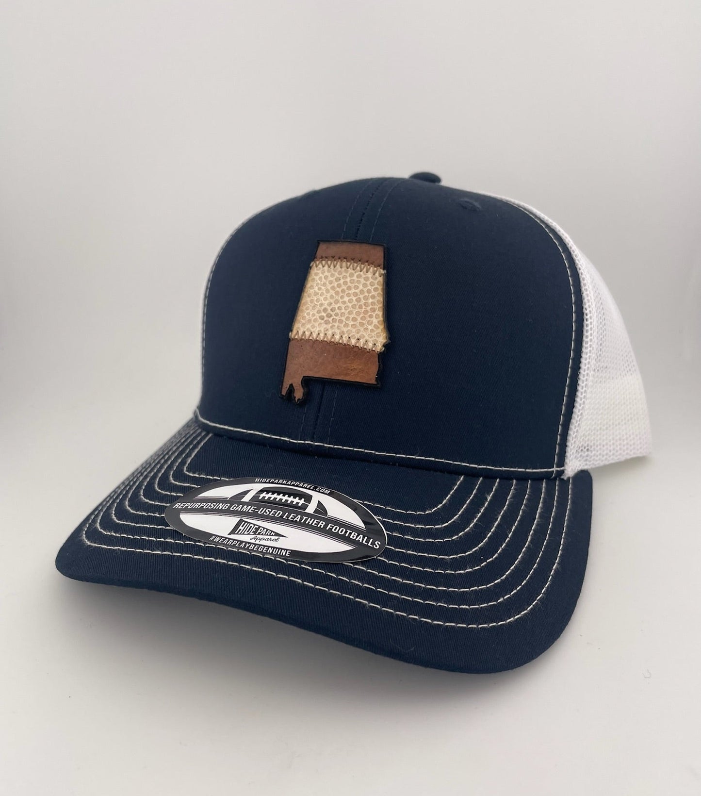 The Alabama Stripe Football Leather Hat