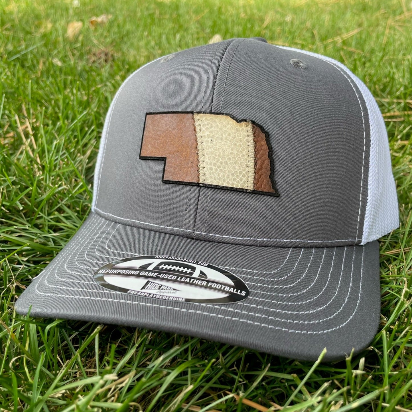 The Nebraska Stripe Football Leather Hat