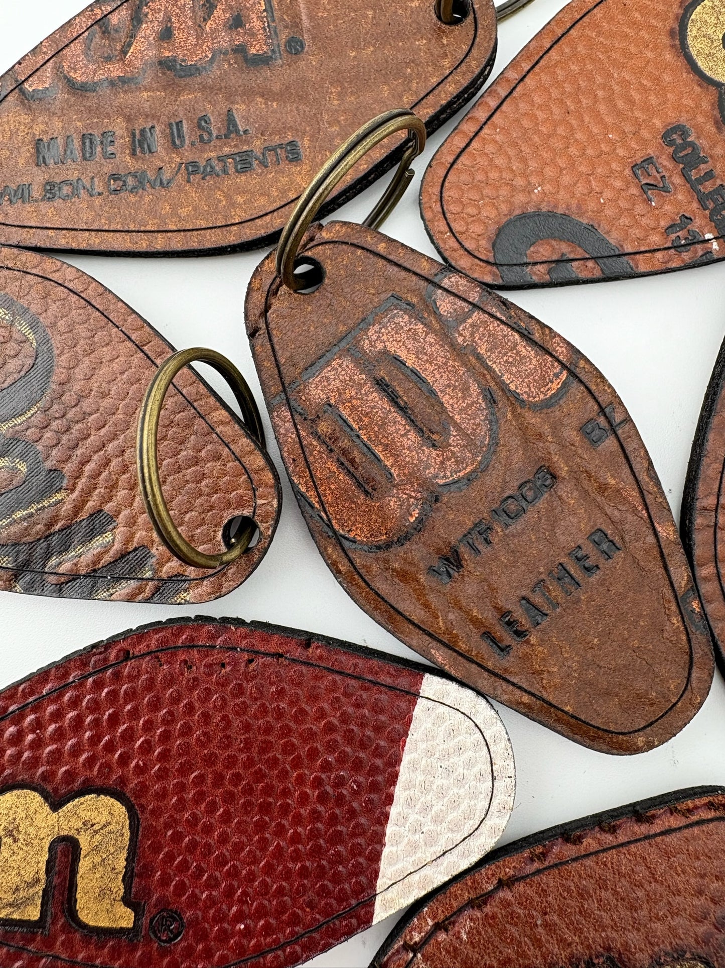 Football Leather Keychains