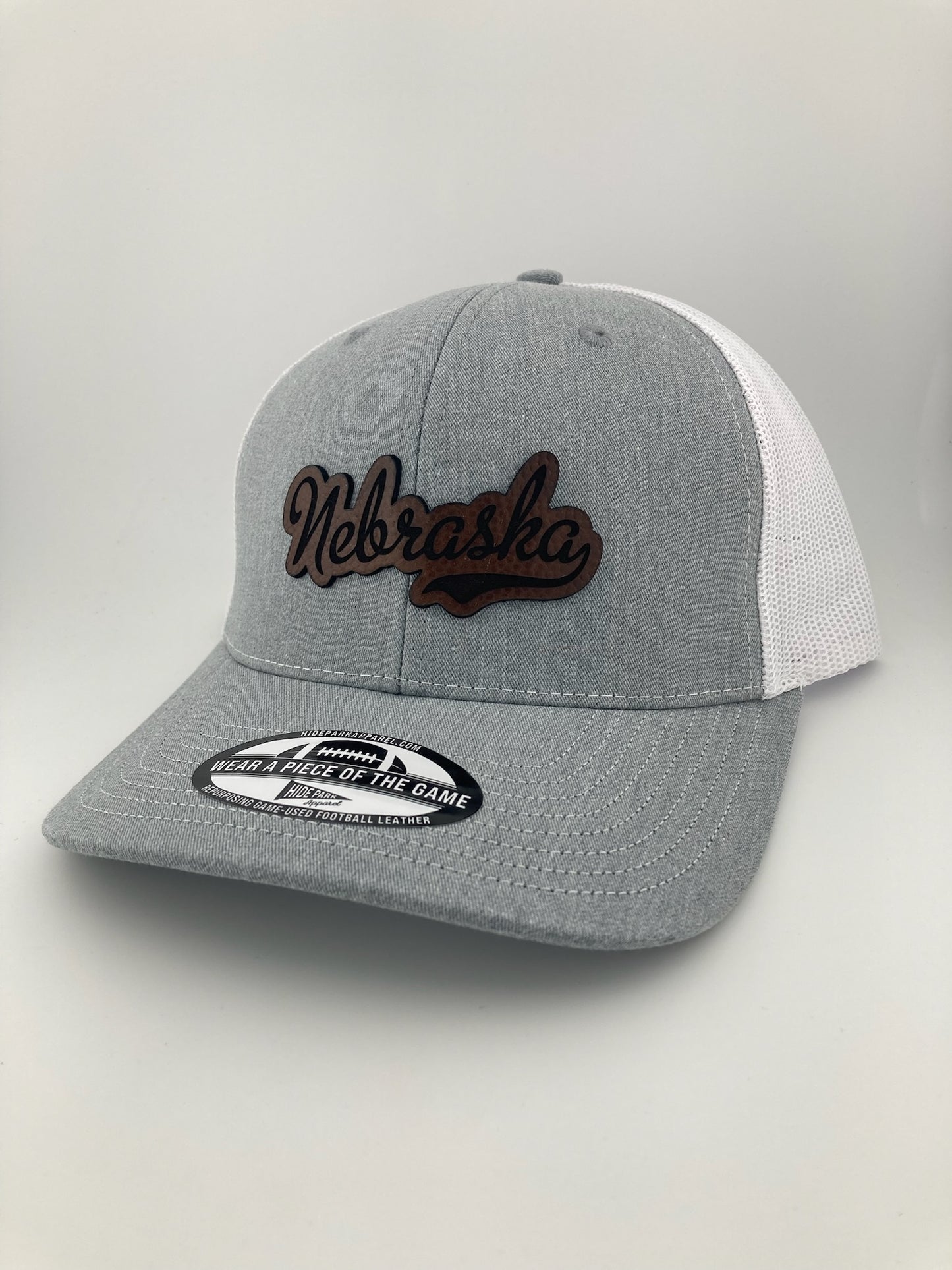 Nebraska Script Football Leather Hat