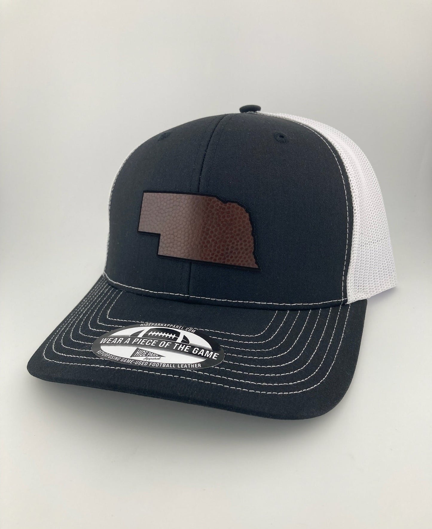 The Nebraska Plain Football Leather Hat
