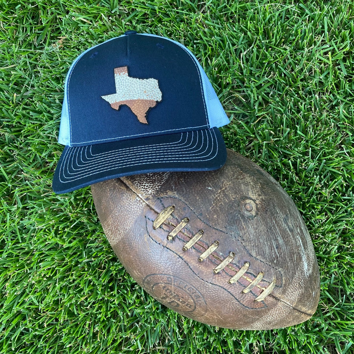 The Lone Stripe State Football Leather Hat