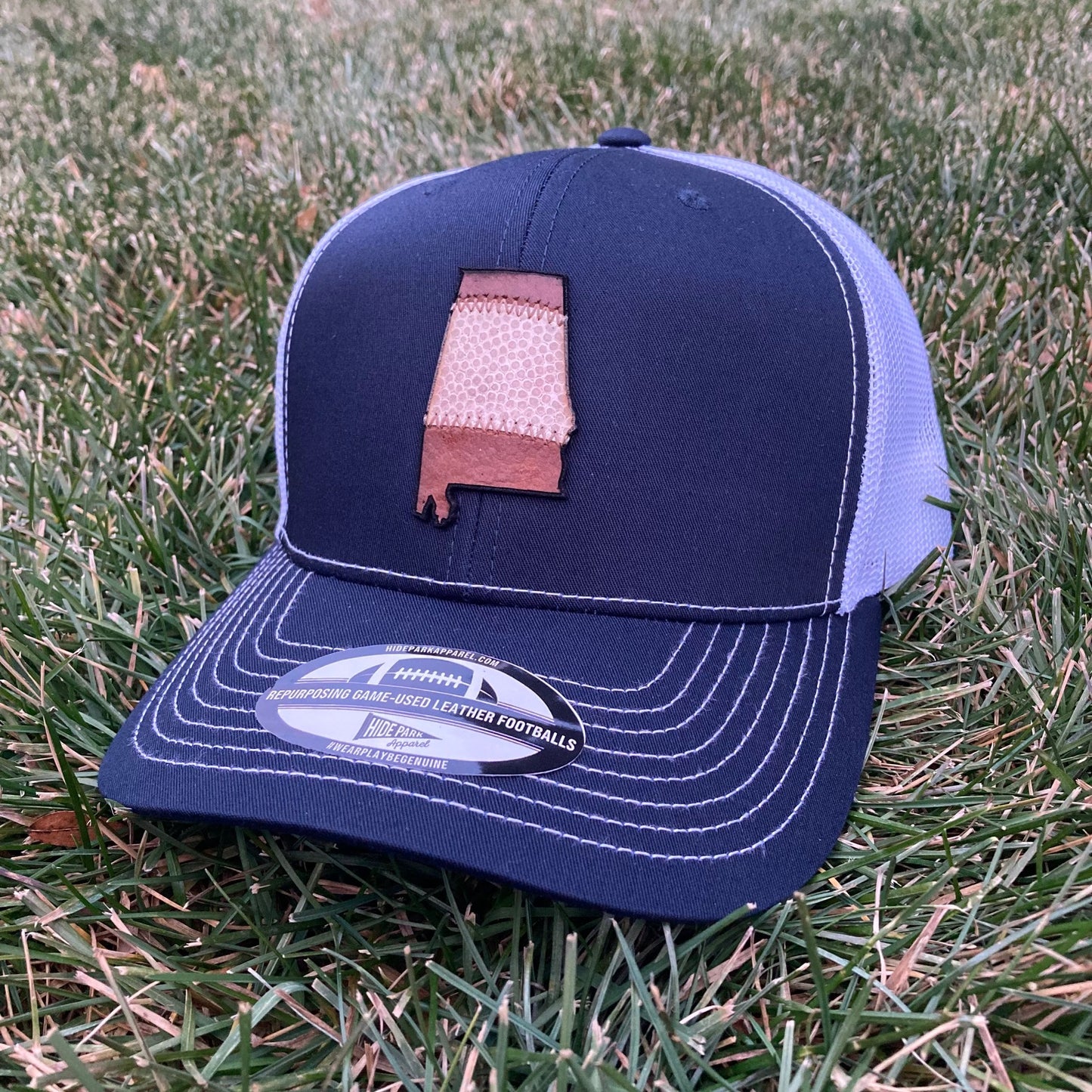 The Alabama Stripe Football Leather Hat