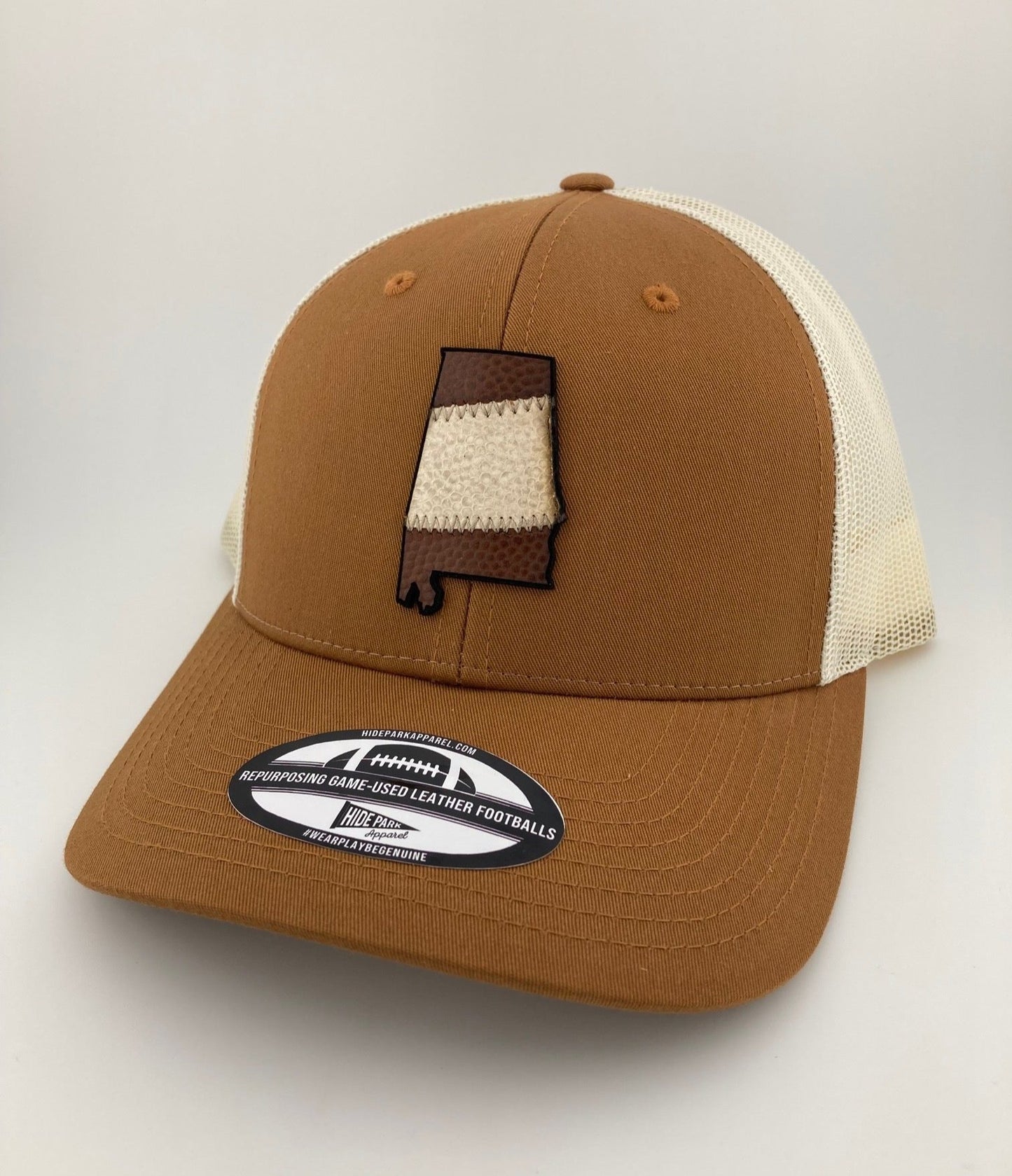 The Alabama Stripe Football Leather Hat