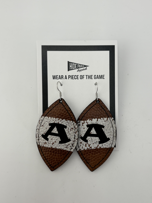 Armuchee Football Leather Earrings