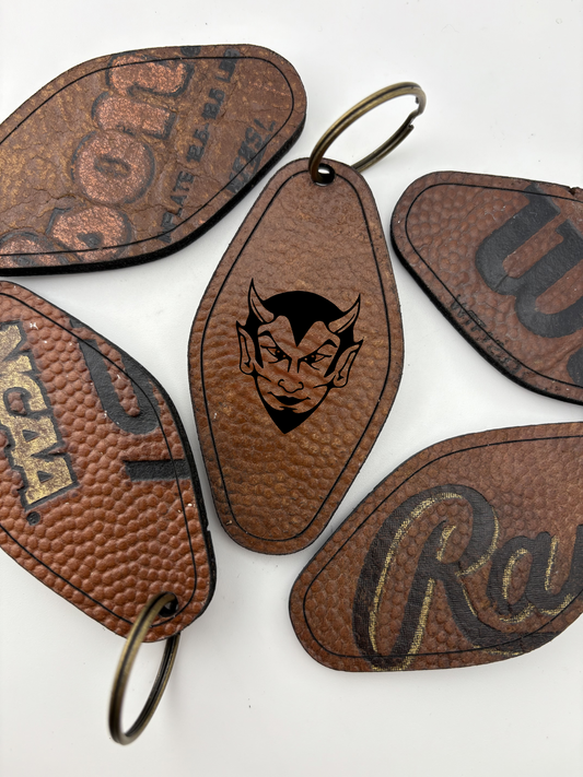 Wood Ridge Keychain | Made from Retired Game-Used Football Leather
