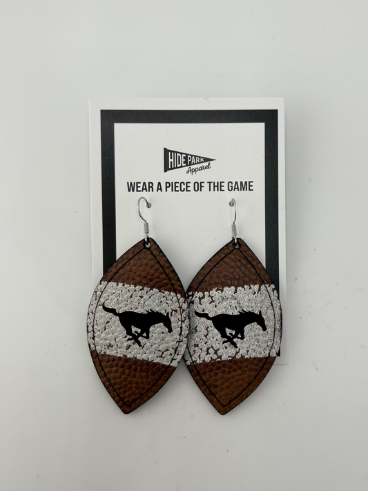 Nixon-Smiley Football Leather Earrings
