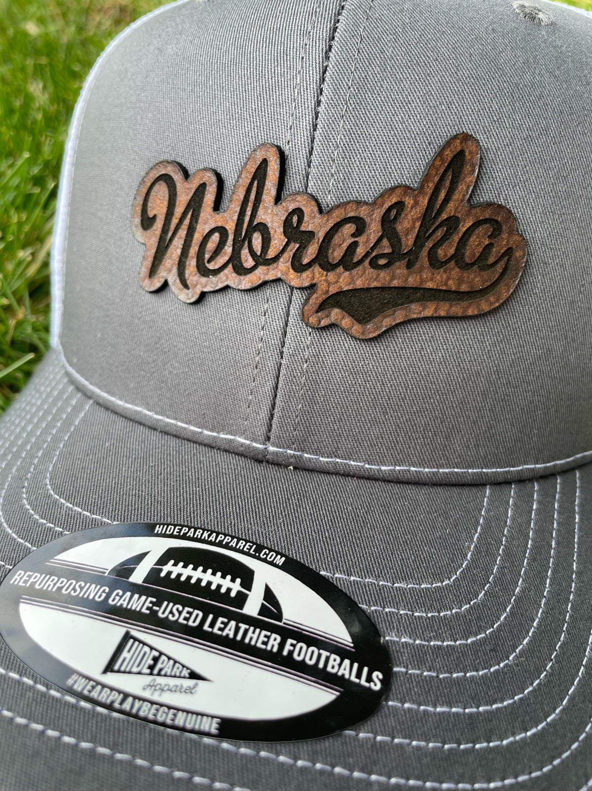 Nebraska Script Nebraska Script Football Leather Hat – Hide Park Apparel