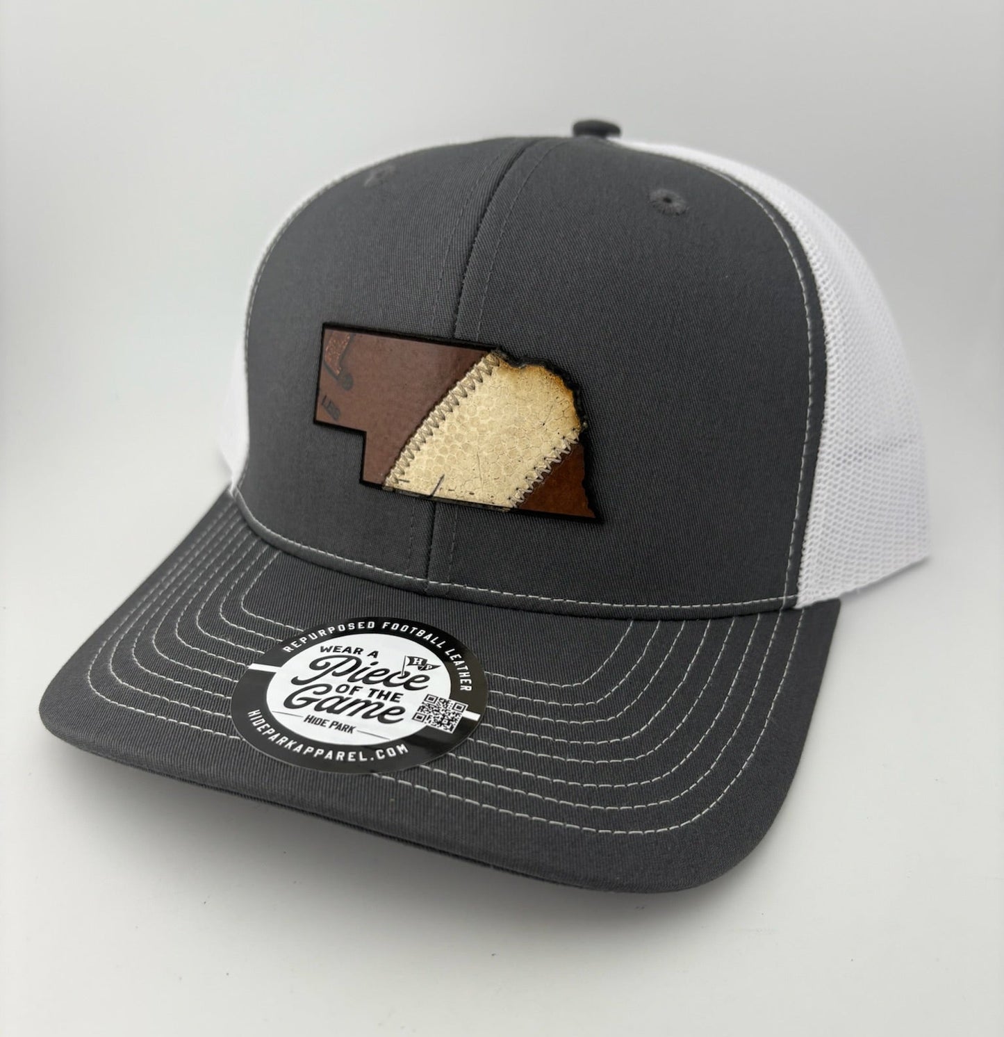 The Nebraska Stripe Football Leather Hat