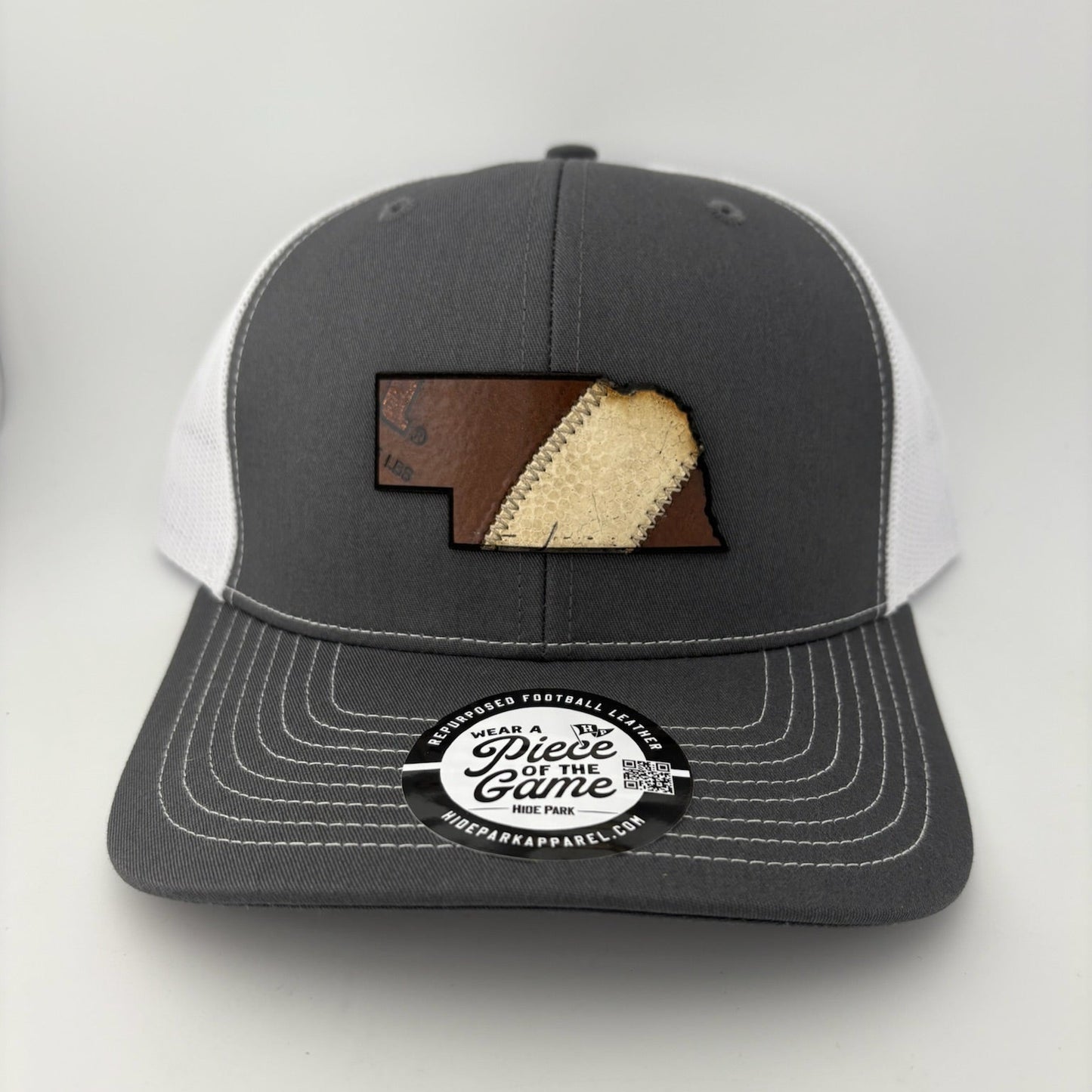 The Nebraska Stripe Football Leather Hat