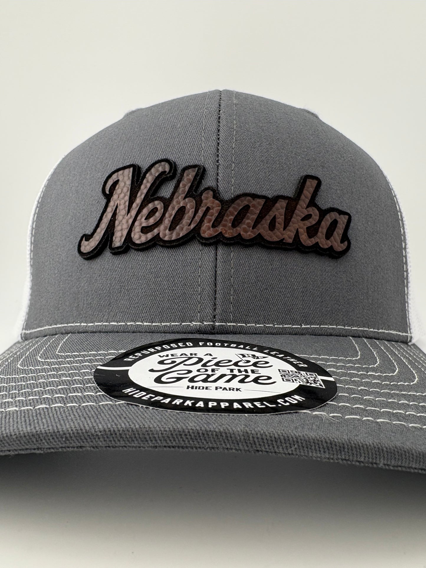 Nebraska Script Football Leather Hat