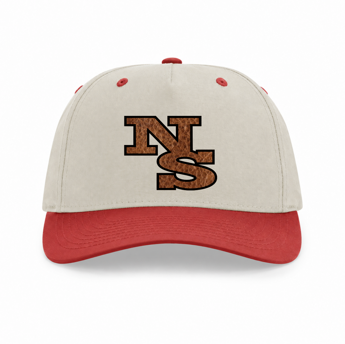 Interlocking NS on Ivory/Red 2-Tone Cap | Nixon-Smiley