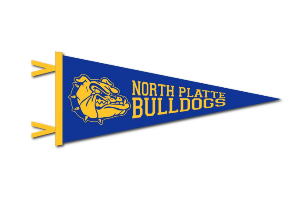 North Platte Bulldogs Felt Pennant - 12 x 30