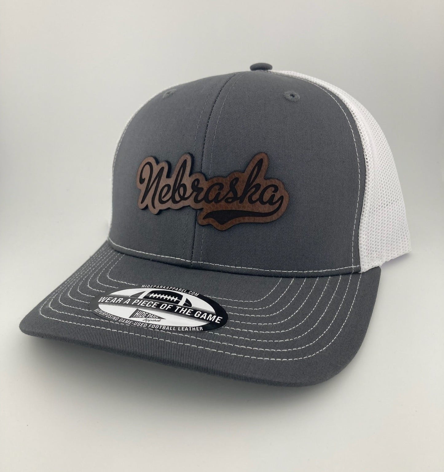 Nebraska Script Football Leather Hat