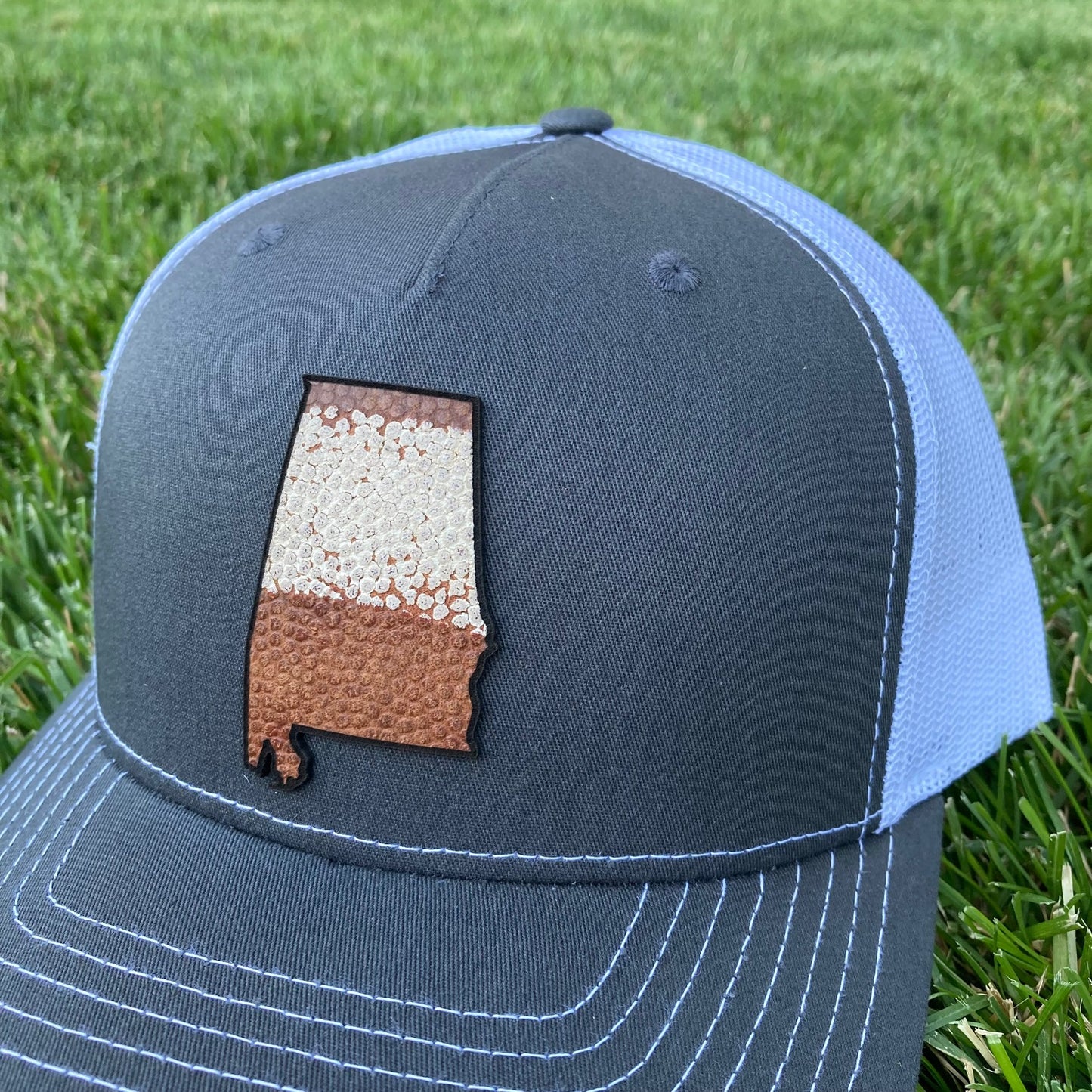 The Alabama Stripe Football Leather Hat