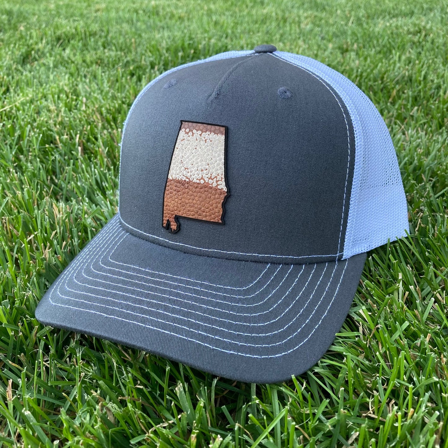 The Alabama Stripe Football Leather Hat